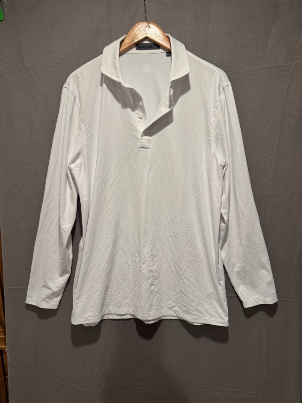 G/FORE White Long-Sleeve Polo